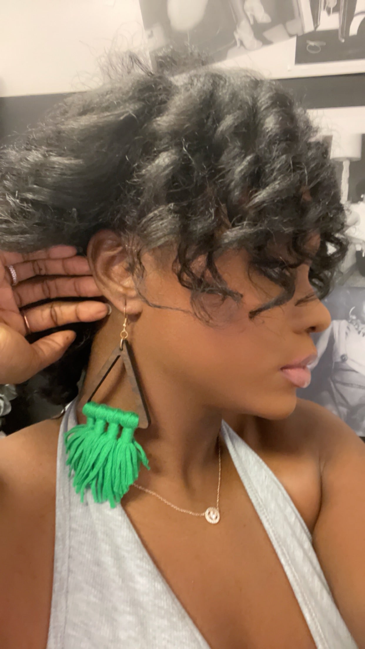 Triangle Tassel Earrings