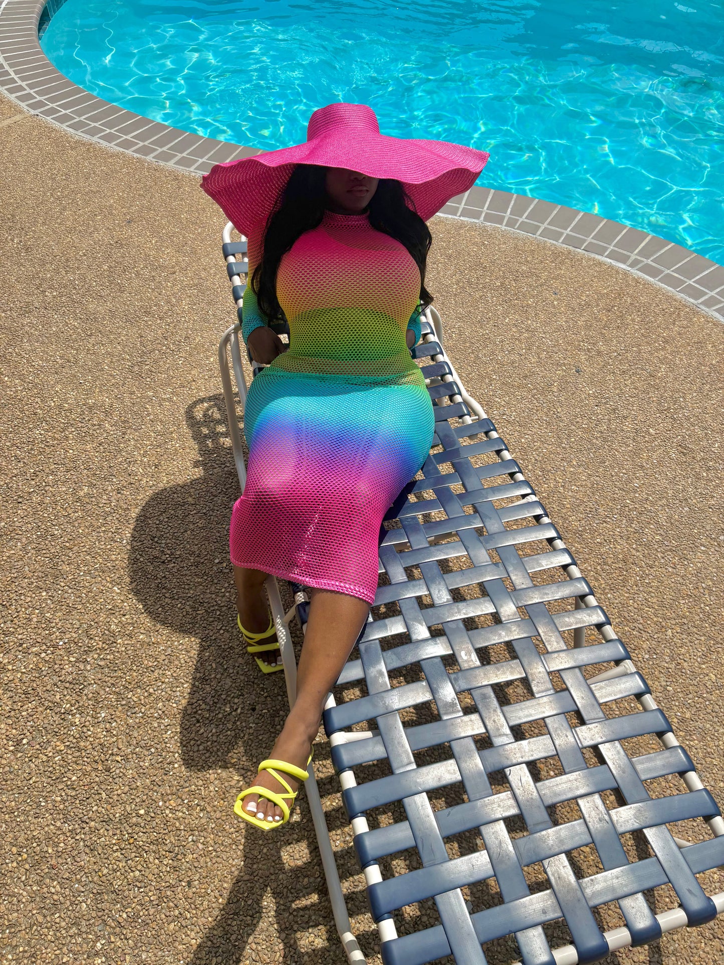 Rainbow Dash Fishnet Coverup Dress