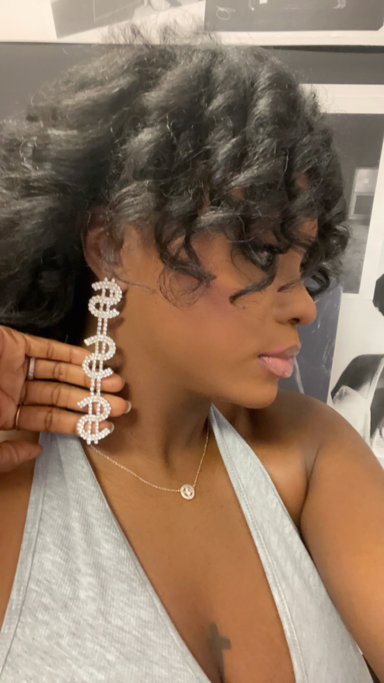 Money Baby Long Earrings