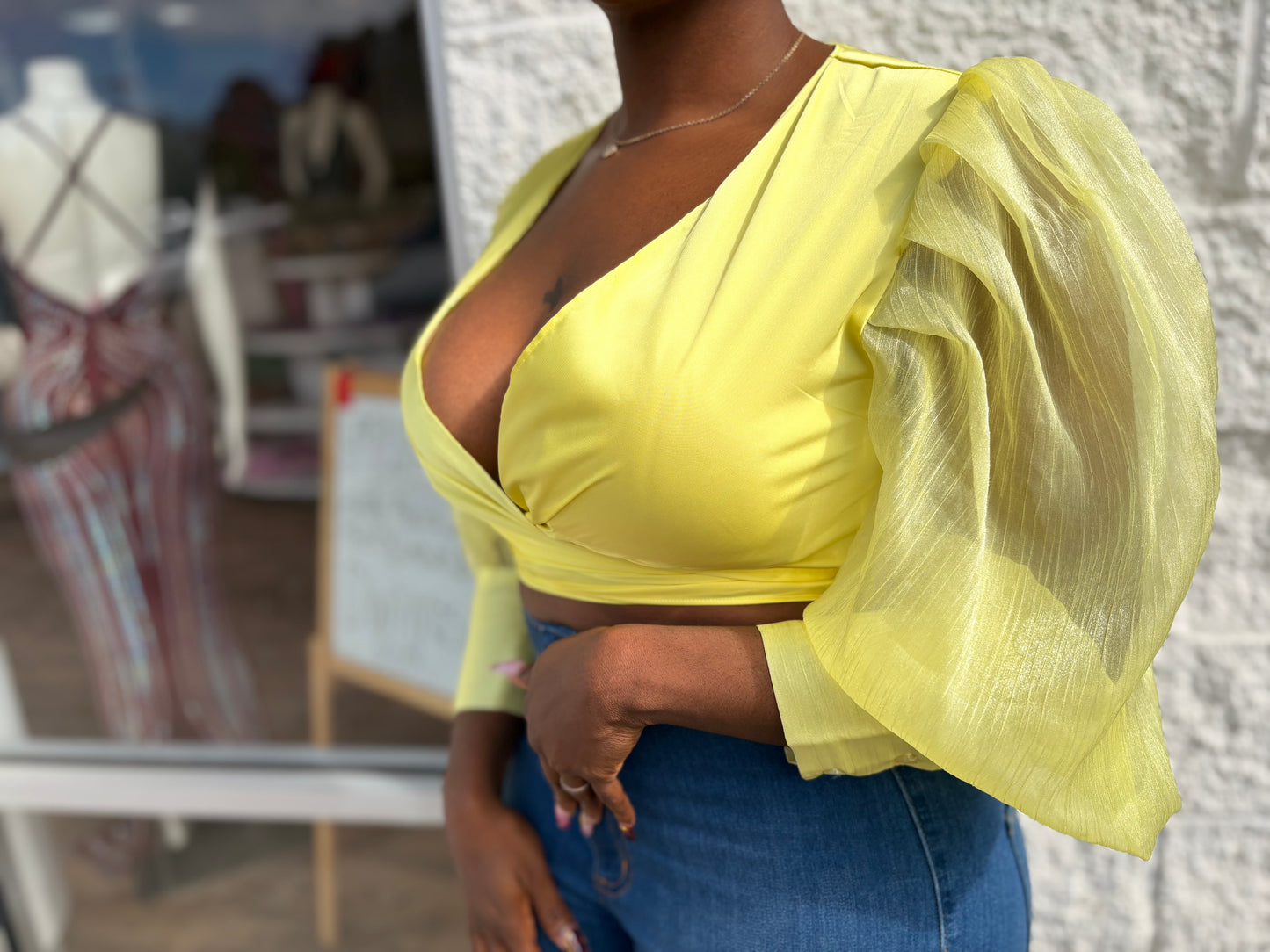Golden Glow Wrap Top