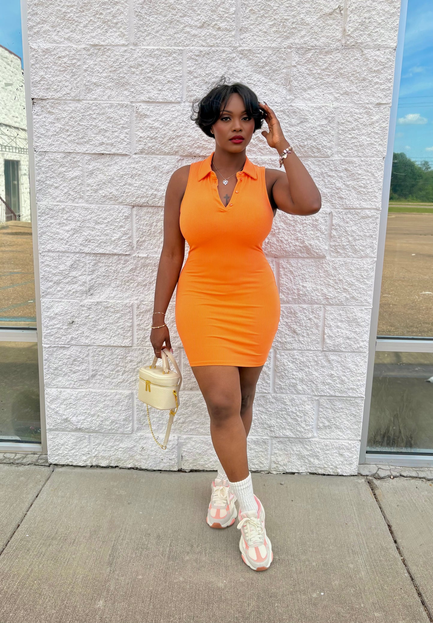 Tennis Bae Dress (Orange)