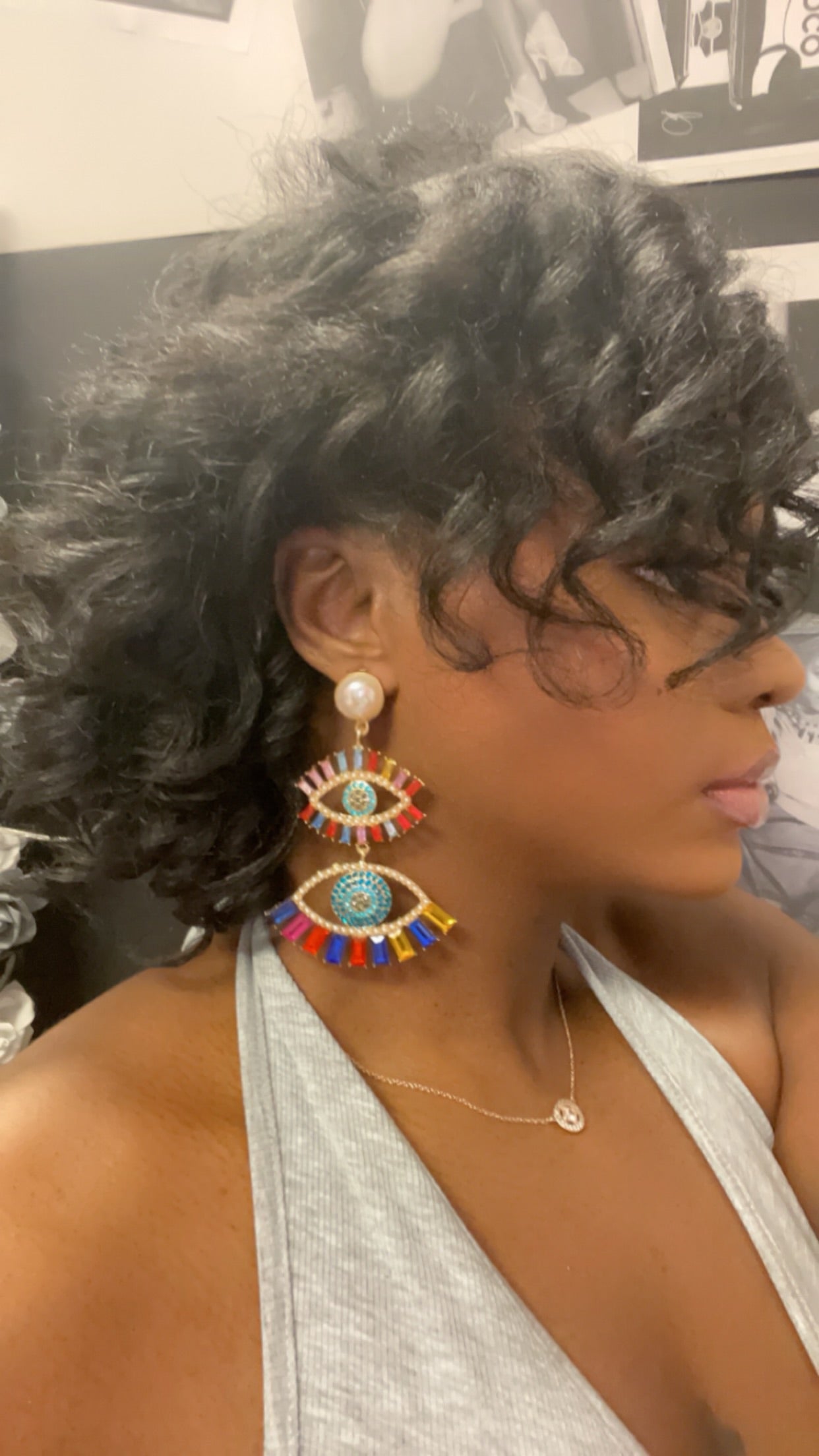 Eye Problem Bling Earrings (Restock)