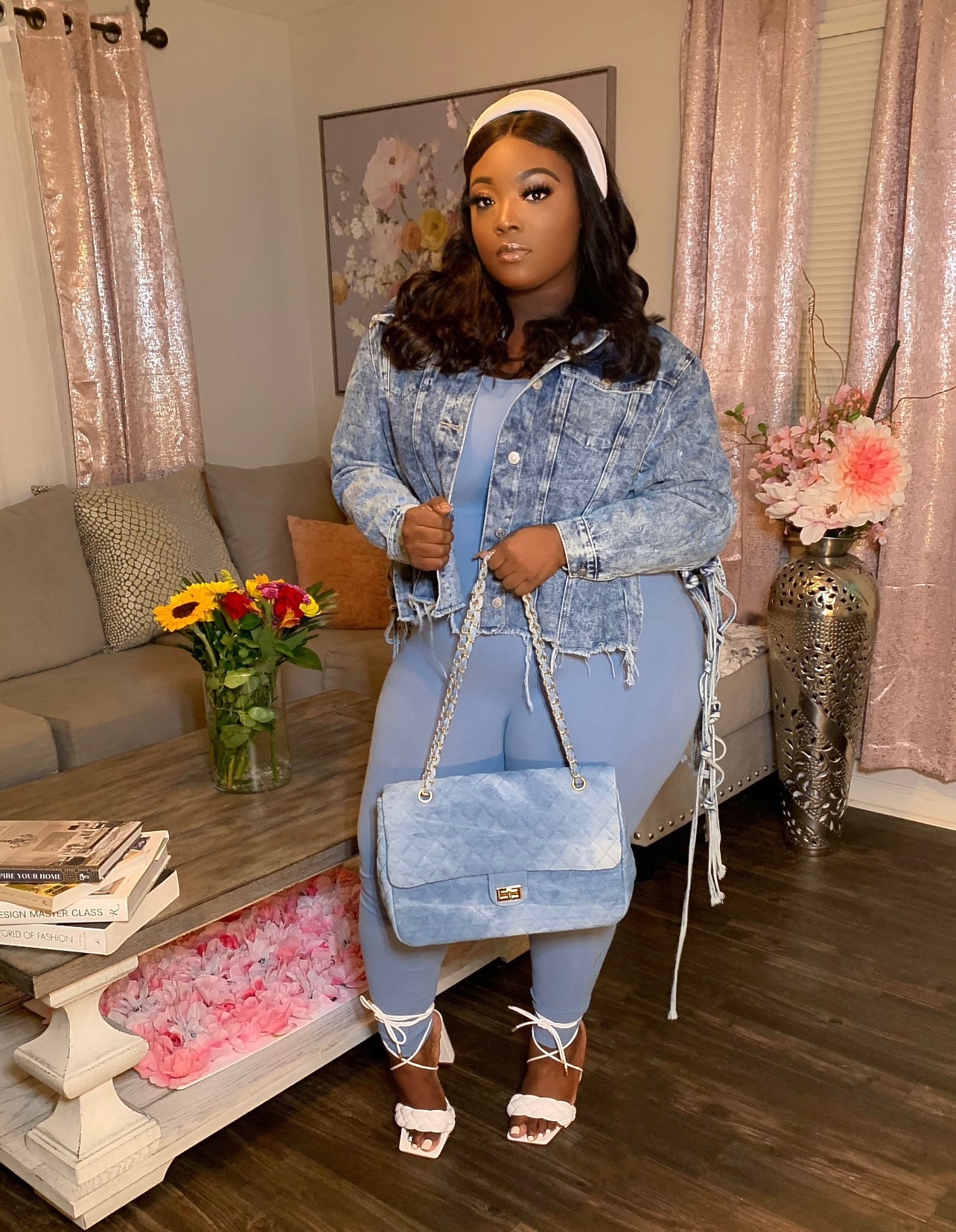 Jersey Jumpsuit (Blue) (Curvy)