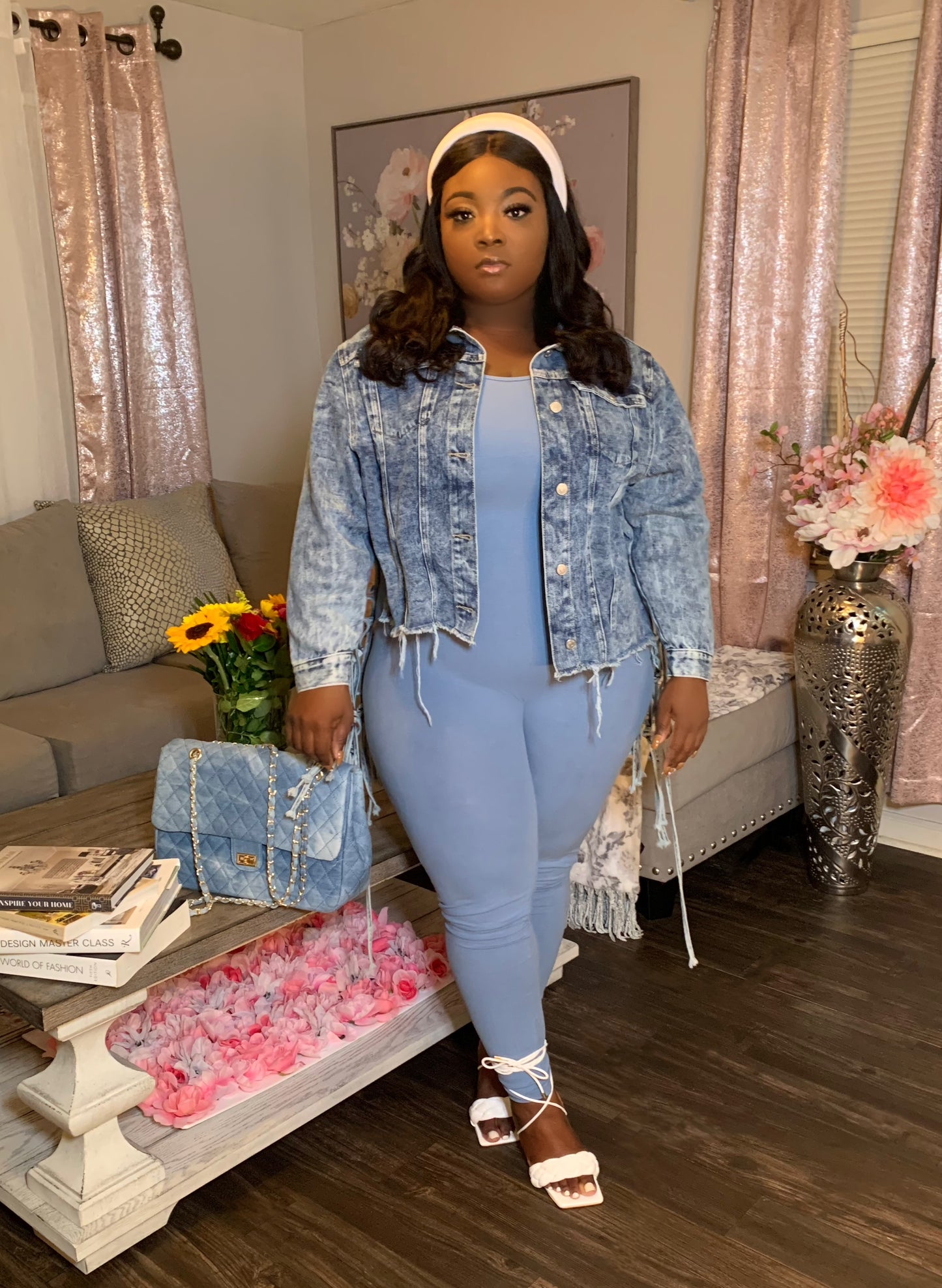 All Knotted Up (Curvy) Denim Jacket