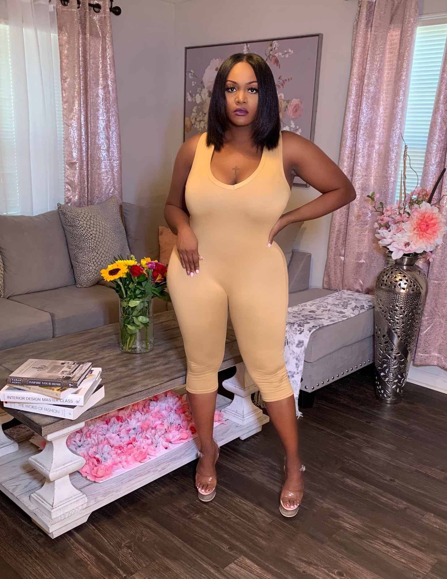 Capri Me Jumpsuit (Nude) Mix and Match 2 for $40