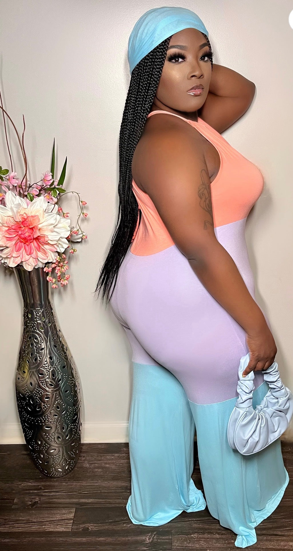 Cotton Candy Jumpsuit (Curvy)