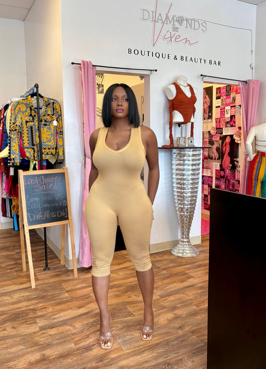 Capri Me Jumpsuit (Nude) Mix and Match 2 for $40