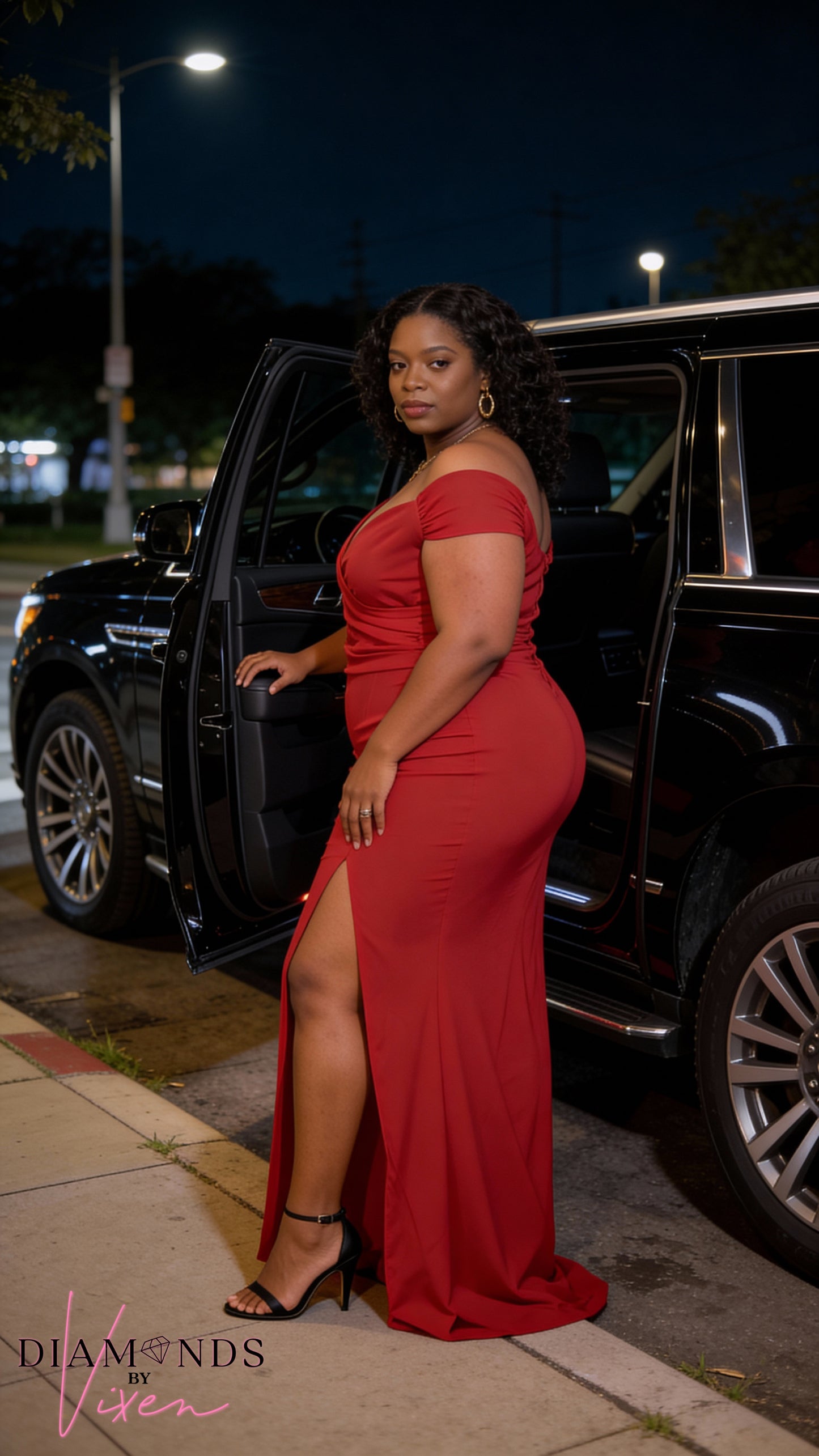 Lady in Red Dress (curvy)
