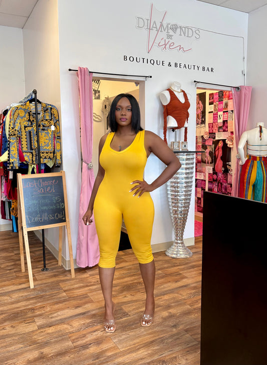 Capri Me Jumpsuit (Mustard) Mix and Match 2 for $40