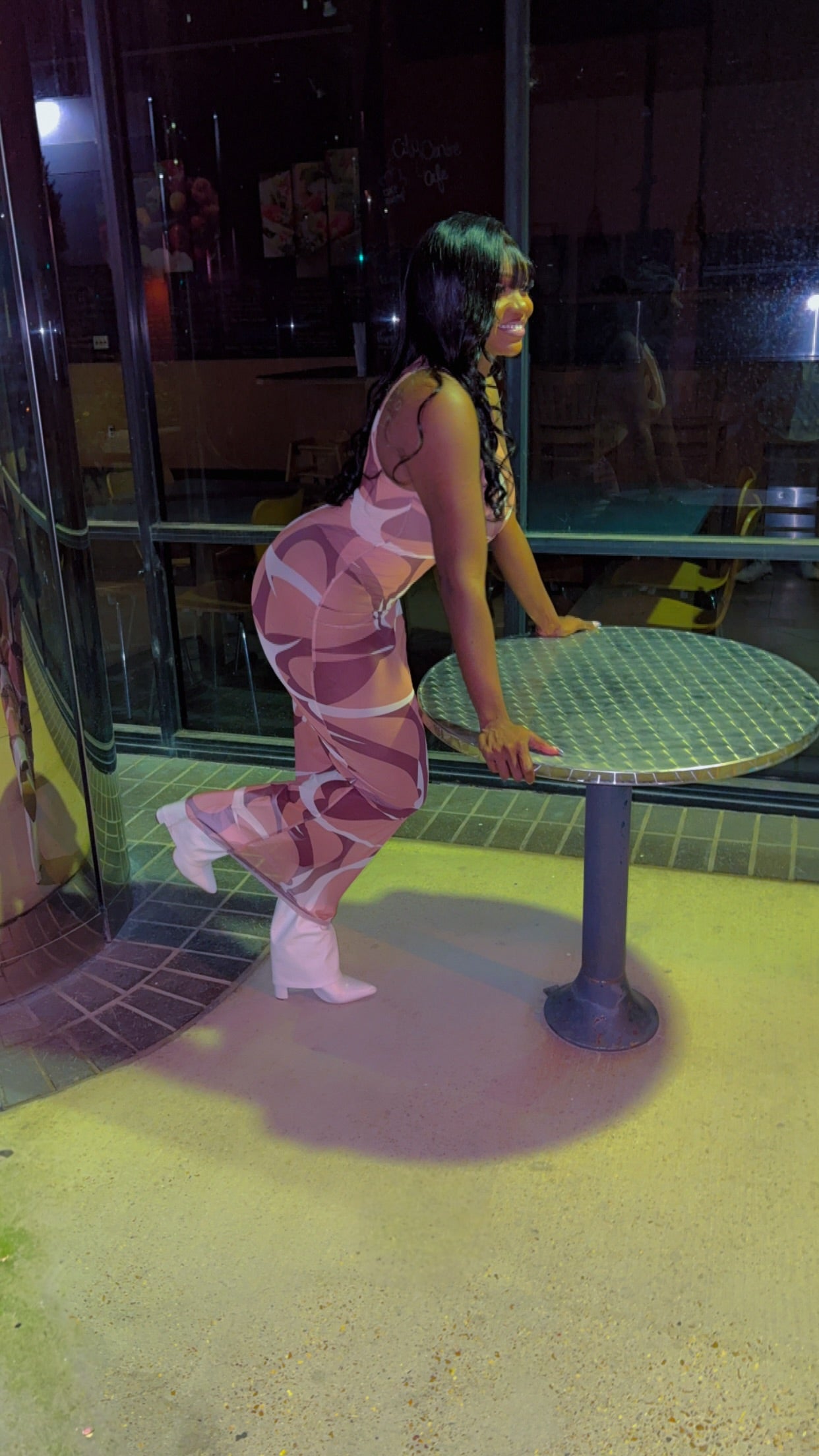 Chocolate Swirls Mesh Dress