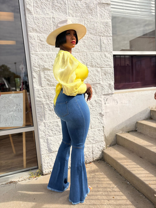 Golden Glow Wrap Top