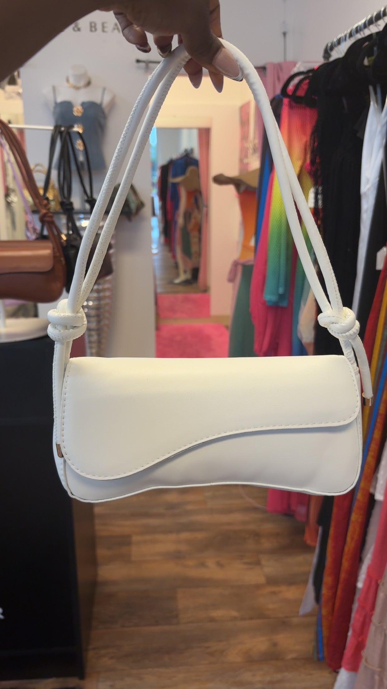 Sleek Curve Shoulder Bag