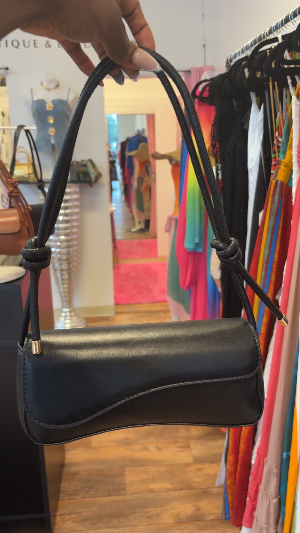 Sleek Curve Shoulder Bag