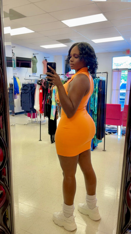 Tennis Babe Dress (Orange)