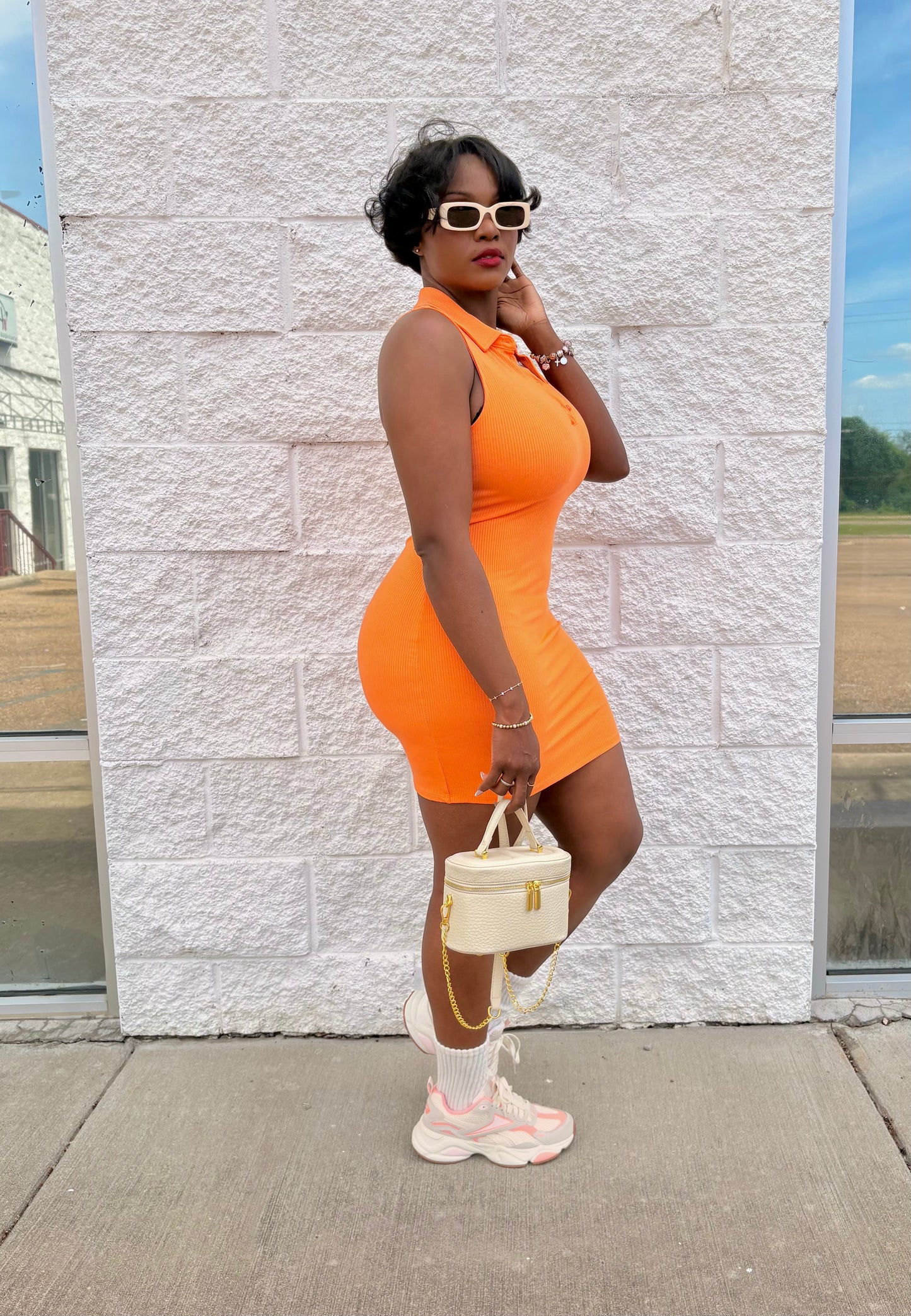 Tennis Bae Dress (Orange)