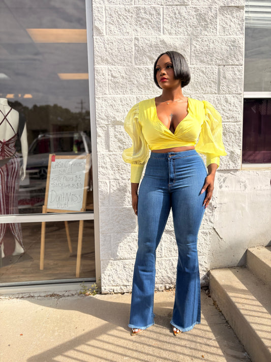 Golden Glow Wrap Top