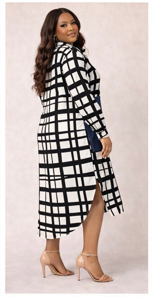 City Chic Button Dress (Curvy)