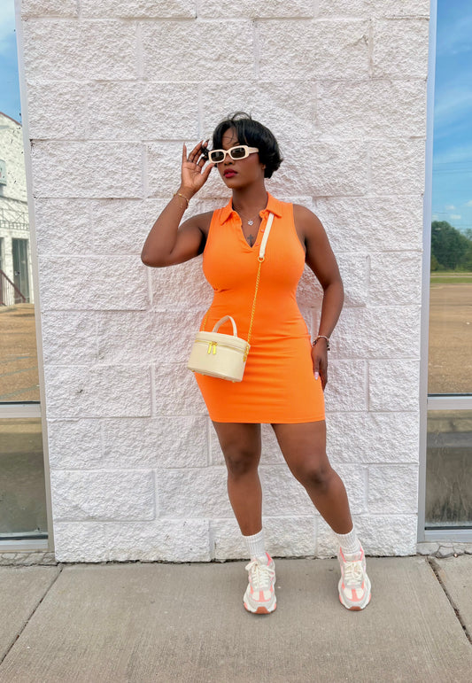 Tennis Bae Dress (Orange)