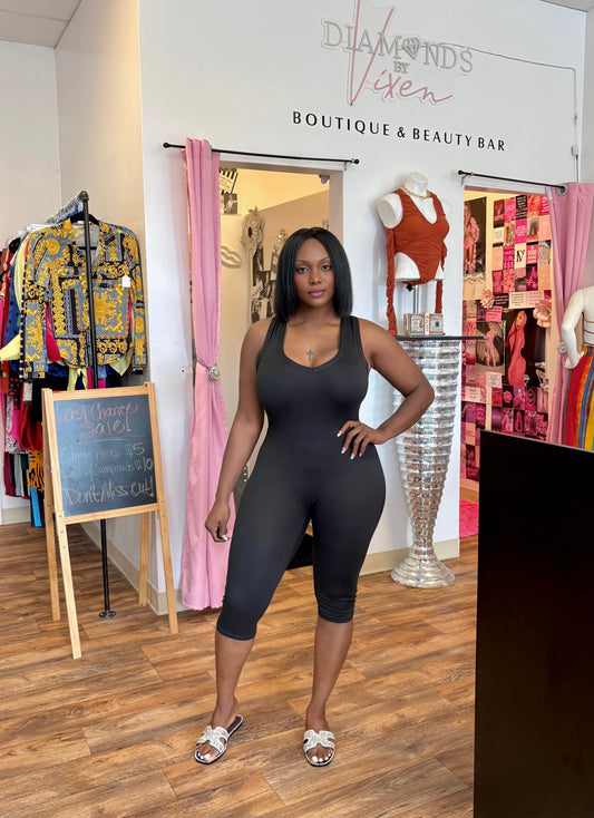 Capri Me Jumpsuit (Black) Mix and Match 2 for $40