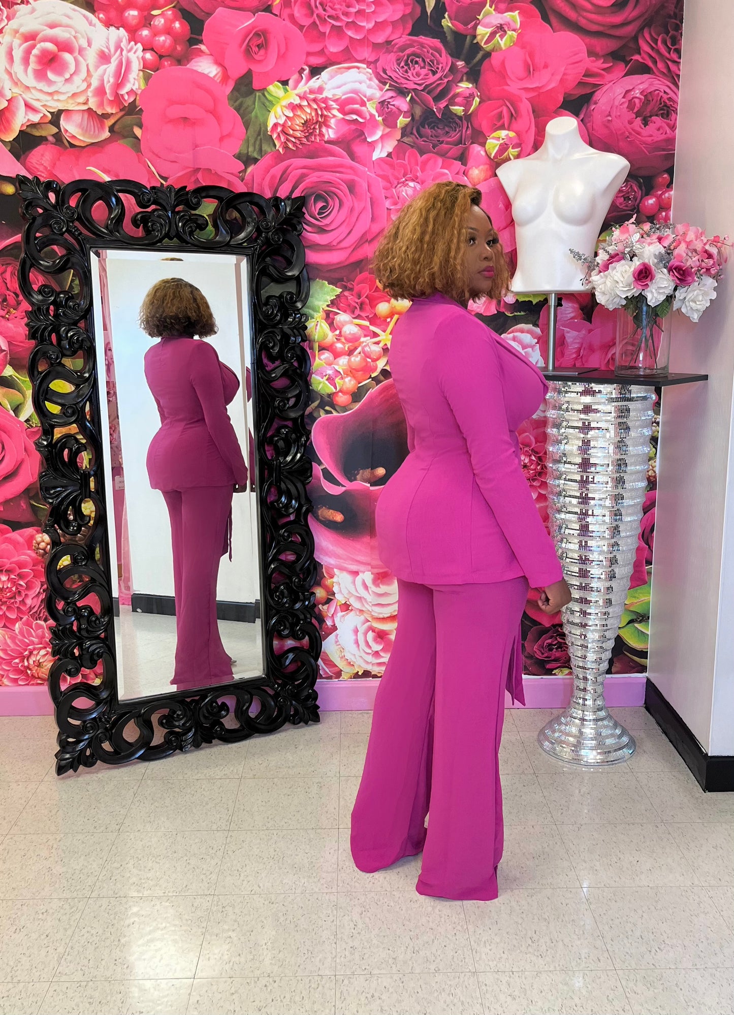 Addiction Pink Suit Set