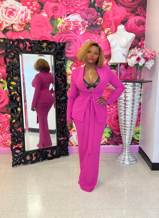 Addiction Pink Suit Set