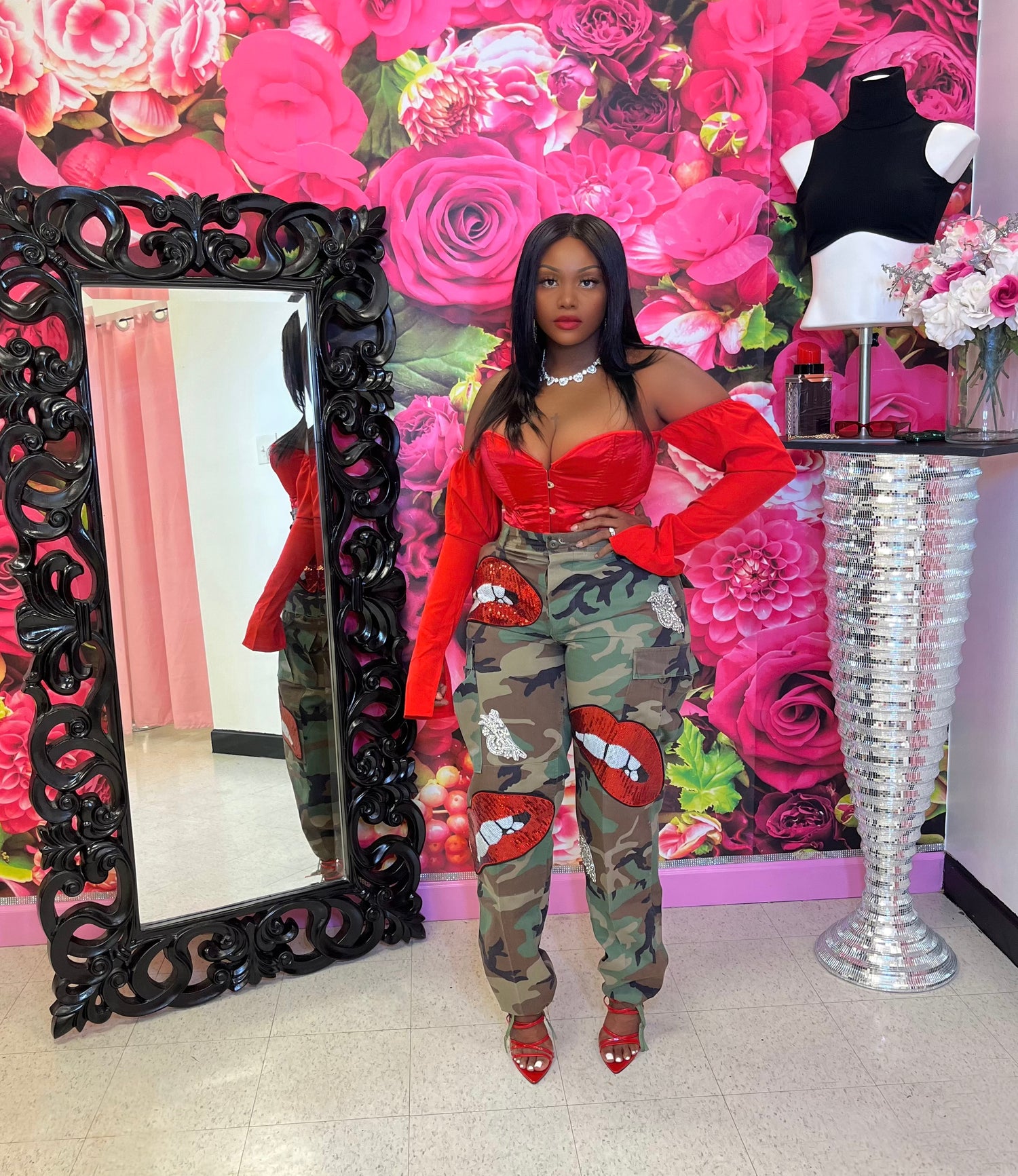 Ruby Woo Camo Pants