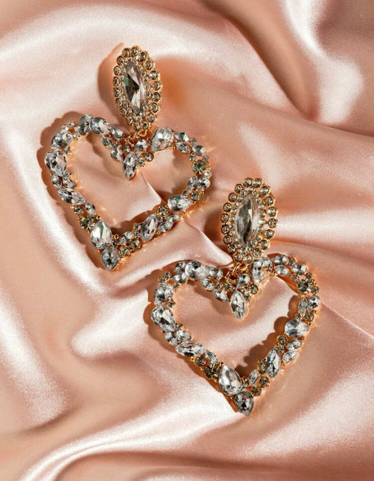 Bling Hearts Earrings (Restock)