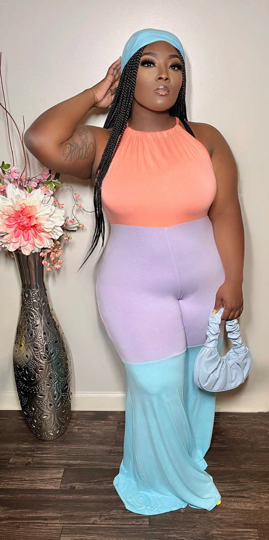 Cotton Candy Jumpsuit (Curvy)